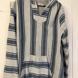 Striped Gray and Blue Men's Sweater